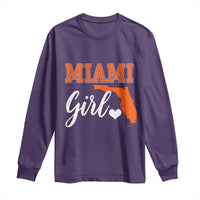 Miami Girl Pride Long Sleeve Shirt Florida State Map Local Love