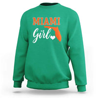 Miami Girl Pride Sweatshirt Florida State Map Local Love