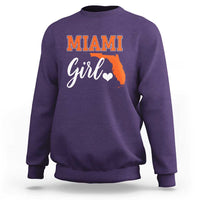 Miami Girl Pride Sweatshirt Florida State Map Local Love
