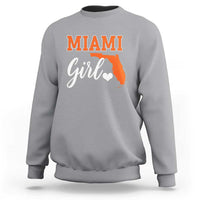 Miami Girl Pride Sweatshirt Florida State Map Local Love