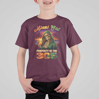 Miami Girl Skeleton Property of the 305 T Shirt For Kid Tropical City Florida Pride Street Style