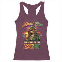Miami Girl Skeleton Property of the 305 Racerback Tank Top Tropical City Florida Pride Street Style