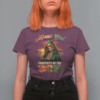 Miami Girl Skeleton Property of the 305 T Shirt For Women Tropical City Florida Pride Street Style