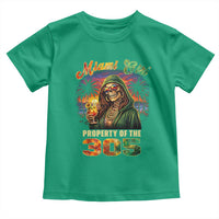 Miami Girl Skeleton Property of the 305 Toddler T Shirt Tropical City Florida Pride Street Style