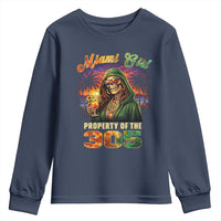 Miami Girl Skeleton Property of the 305 Youth Sweatshirt Tropical City Florida Pride Street Style