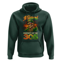 Miami Property of the 305 Skeleton Graphic Hoodie Street King with Sunset Florida Swag