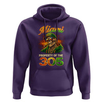Miami Property of the 305 Skeleton Graphic Hoodie Street King with Sunset Florida Swag