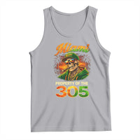 Miami Property of the 305 Skeleton Graphic Tank Top Street King with Sunset Florida Swag