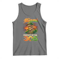 Miami Property of the 305 Skeleton Graphic Tank Top Street King with Sunset Florida Swag