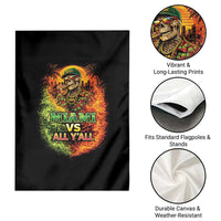Miami vs All You All 305 Skeleton Flame Graphic Garden Flag Tropical City Pride Florida Love