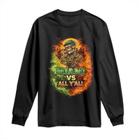 Miami vs All You All 305 Skeleton Flame Graphic Long Sleeve Shirt Tropical City Pride Florida Love