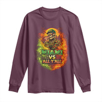 Miami vs All You All 305 Skeleton Flame Graphic Long Sleeve Shirt Tropical City Pride Florida Love
