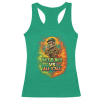 Miami vs All You All 305 Skeleton Flame Graphic Racerback Tank Top Tropical City Pride Florida Love