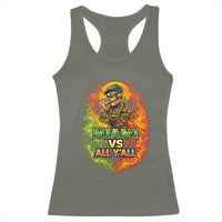Miami vs All You All 305 Skeleton Flame Graphic Racerback Tank Top Tropical City Pride Florida Love