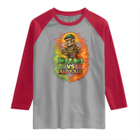 Miami vs All You All 305 Skeleton Flame Graphic Raglan Shirt Tropical City Pride Florida Love