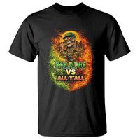 Miami vs All You All 305 Skeleton Flame Graphic T Shirt Tropical City Pride Florida Love