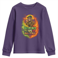 Miami vs All You All 305 Skeleton Flame Graphic Youth Sweatshirt Tropical City Pride Florida Love