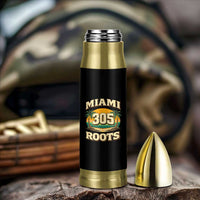 Vintage Miami 305 Roots Bullet Tumbler Retro Sunset Palm Trees Florida Natives