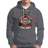 Motorcycle Biker I Ride So I Don't Choke Sarcastic Skull Life Behind Bars Hoodie - Wonder Print Shop