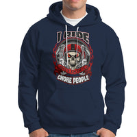 Motorcycle Biker I Ride So I Don't Choke Sarcastic Skull Life Behind Bars Hoodie - Wonder Print Shop