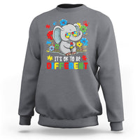 Autism Awareness Acceptance It's Ok To Be Different Elephant Sweatshirt - Wonder Print Shop