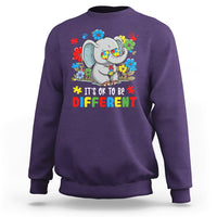 Autism Awareness Acceptance It's Ok To Be Different Elephant Sweatshirt - Wonder Print Shop