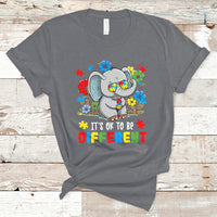 Autism Awareness Acceptance It's Ok To Be Different Elephant T-Shirt - Wonder Print Shop