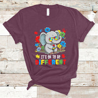 Autism Awareness Acceptance It's Ok To Be Different Elephant T-Shirt - Wonder Print Shop
