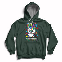 Don't Judge What You Dont Understand Autism Awarenss Penguin Hoodie - Wonder Print Shop