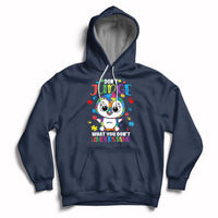 Don't Judge What You Dont Understand Autism Awarenss Penguin Hoodie - Wonder Print Shop