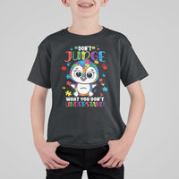 Don't Judge What You Dont Understand Autism Awarenss Penguin Kid T-Shirt - Wonder Print Shop