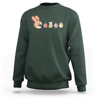 Easter Bunny Eating Eggs Happy Easter Egg Hunting Gaming Sweatshirt - Wonder Print Shop