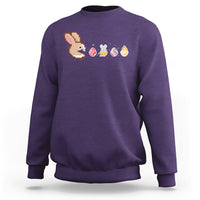 Easter Bunny Eating Eggs Happy Easter Egg Hunting Gaming Sweatshirt - Wonder Print Shop