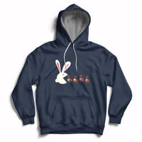 Cute Easter Bunny Eating Chocolate Happy Easter Egg Hunting Hoodie - Wonder Print Shop