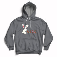 Cute Easter Bunny Eating Chocolate Happy Easter Egg Hunting Hoodie - Wonder Print Shop