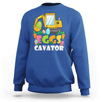 Construction Excavator Easter Day Egg Hunt for Boys Toddlers Sweatshirt - Wonder Print Shop