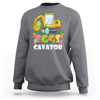 Construction Excavator Easter Day Egg Hunt for Boys Toddlers Sweatshirt - Wonder Print Shop