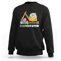 Easter Bunny Eggscavator Excavator Construction Egg Hunt Sweatshirt - Wonder Print Shop