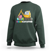 Easter Bunny Eggscavator Excavator Construction Egg Hunt Sweatshirt - Wonder Print Shop