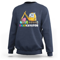 Easter Bunny Eggscavator Excavator Construction Egg Hunt Sweatshirt - Wonder Print Shop