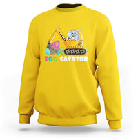 Easter Bunny Eggscavator Excavator Construction Egg Hunt Sweatshirt - Wonder Print Shop