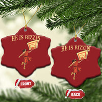 Jesus Basketball Christmas Ornament He Is Rizzin' - Wonder Print Shop