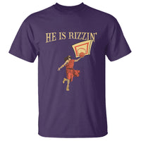 Jesus Basketball T Shirt He Is Rizzin' - Wonder Print Shop