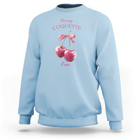 In My Coquette Era Sweatshirt Pink Bow Cherry - Wonder Print Shop