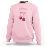 In My Coquette Era Sweatshirt Pink Bow Cherry - Wonder Print Shop