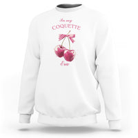 In My Coquette Era Sweatshirt Pink Bow Cherry - Wonder Print Shop