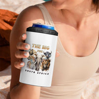 The Big Five South Africa 4 in 1 Can Cooler Tumbler Elephant Lion Rhino Buffalo Leopard Animals Safari Wildlife