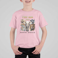The Big Five South Africa T Shirt For Kid Elephant Lion Rhino Buffalo Leopard Animals Safari Wildlife