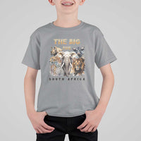 The Big Five South Africa T Shirt For Kid Elephant Lion Rhino Buffalo Leopard Animals Safari Wildlife