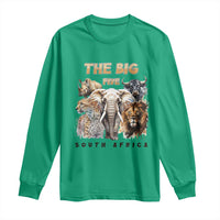 The Big Five South Africa Long Sleeve Shirt Elephant Lion Rhino Buffalo Leopard Animals Safari Wildlife